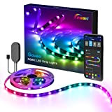 Govee RGBIC LED Strip, 2m Bluetooth LED Streifen steuerbar mit App, LED TV Hintergrundbeleuchtung Sync mit Musik, USB-Betrieb, für TV, ...