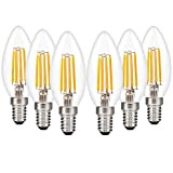 GreeHse 6er Dimmbar E14 LED Kerze Lampe für Kronleuchter, E14 LED Filament Birne 40W, 2700K Warmweiß E14 C35 LED Glühlampe, ...