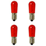 GutReise E14 12V Rot LED Birnen,4ST E14 3LEDS AC/DC Lampen Schraublicht Lampen 0,5Watt 25-35Lm (rot)