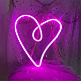 Herz Neonlicht LED Leuchtreklame Neon Wandleuchte Batterie oder USB betrieben Neon Nachtlicht L Geschenke für Mädchen Neon Wandkunst Dekoration für ...
