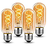HUSTUNG Edison Vintage Glühbirne E27, E27 LED Vintage Dimmbar 4W T45 Glühbirne E27 Led Warmweiss 2700K,LED Glühbirne E27 Vintage Ideal ...