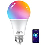 HUTAKUZE Alexa Glühbirnen E27 Smart LED Lampe, 10W 1000LM WLAN Mehrfarbige Dimmbare Birne, App Steuern Kompatibel mit Alexa Echo, Google ...