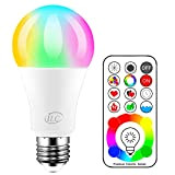 iLC LED Farbige Leuchtmittel,70W äquivalente, RGBW Lampe Edison Farbige Leuchtmitte Farbwechsel Lampen - 120 Farben RGBW - 10 Watt E27 ...