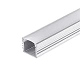 Innovate® ALU Profil - LED für Stripes/Streifen - Aluprofil Abmessung:2000mm x 17mm x 13mm (Alu Profil silber inkl. milchiger/opaler Abdeckung ...