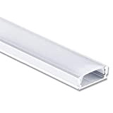 Innovate® LED Profil Aluminium 2 Meter - Aluprofil für LED Stripes/Stripe/Strip/Streifen Abmessung: 2000mm x 17mm x 7mm ALU Leiste (Alu ...