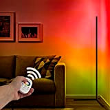 INNOVATE® LED Stehlampe dimmbar mit Fernbedienung – 22W RGB Ecklampe Wohnzimmer – 1,4m Minimal Lamp schwarz – Ambient Gaming LED ...