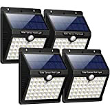 iPosible Solarleuchte für Außen,[4 Stück] 46 LED Solarlampen mit Bewegungsmelder Wasserdichte Solar Beleuchtung LED Solarbetriebene Lichter 1800mAh Solarlicht Draußen mit ...