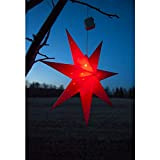 Kamaca Großer leuchtender LED Stern Outdoor LED Außenstern 60 cm Durchmesser Bright Shining Star mit 12 warm White LED mit ...