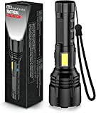Karrong Taschenlampe LED Taktische USB C Aufladbar mit COB-Seitenlicht inkl. 5000mAh Akku, XHP70.2 Chip Leistungsanzeige, Wasserdicht, Zoombar, für Outdoor Camping ...