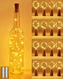 kolpop (16 Stück) Flaschenlicht Batterie, Flaschenlichterkette Korken 2M 20LED Glas Korken Licht Lichterkette mit Batterie für Flasche für außen/innen Deko ...