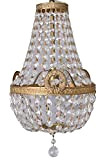 Kristall Lüster Antik Deckenlampe Deckenlüster Flur Messing 46 cm Kronleuchter Vintage kkc007 Palazzo Exklusiv