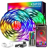 KSIPZE Led Strip 30m, Bluetooth Music Sync, Timer-Einstellung RGB LED Streifen, Farbwechsel Led Lichtband Led Selbstklebend Leiste Band für Schrankdeko, ...