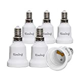 Kundorf 6 Stück E14 auf E27 Adapter E14 zu E27 Lampensockel Lampenfassung Adapter Konverter E14 auf E27 Fassung für LED ...
