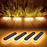 Lacasa Solar Bodenleuchten Aussen Solarleuchte Garten, 40LM LED Stufenleuchte 2700K Warmweiß Treppenlicht Außen Wasserdicht IP68 für Gehweg Weg Treppe, 4 ...