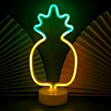 LED- Ananas Neonlicht Zeichen Neon Schilder Lampen Blitz Neon Lights warmes Weiß Dekor-Blitz Neonlichter Batterie/USB Powered Nachtlicht für Weihnachten Kinderzimmer ...