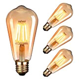 LED Edison Vintage Glühbirne, massway Retro LED Edison Glühlampe E27 (4W / 220V) 2400-2600K Warmweiß Retro-Licht, antike Lampe im Vintage-Stil ...
