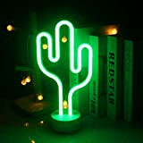 LED Kaktus Neonlicht mit Halter Basis ältere Kinder stehen Nachtlicht USB / Batterie grün dekorative Licht Logo für Kinder Mädchen ...