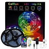 LED Strip 10m, RGB LED Streifen Wasserdicht IP65, Farbwechsel LED Band mit App Bluetooth Kontroller, Sync zur Musik, Anwendung für ...