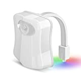 LED toilettenlicht，Badbeleuchtung WC Nachtlicht BewegungsSensor 2 Modi mit UV-Desinfektion Licht 8 Farben