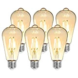 Lepro E27 LED Vintage Glühbirne, 4.8Watt 470 Lumen Birne, Ersetzt 40W ST64 Retro Lampe, 2500Kelvin Warmweiß E27 Retro Beleuchtung, 360° ...