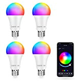 Lepro Farbwechsel E27 LED Lampe, Bluetooth APP-Steuerung 9W Dimmbar Birne mit Fernbedienung, RGB & Warmweiß, 16 Farben, 9 W = ...