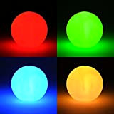 levandeo LED Kugel Farbwechsel - Kleine LED Lampe inklusiv Batterien - Leuchte Effektkugel Leuchtkugel Deko Farbwechsler Stimmungskugel