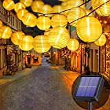Lezonic Solar Lichterkette Lampion Außen, 8 Meter 30 LED Laternen 8 Modi Wasserdicht Solar Beleuchtung für Garten, Balkon, Hof, Hochzeit,Weihnachten,Party ...