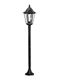 Licht-Erlebnisse Antike Stehlampe Schwarz Höhe 120cm E27 Laternenform Außenleuchte Terrassenleuchte Gartenlaterne Gartenleuchte Kerzenlampe Stehleuchte