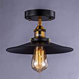 Licperron 1 X E27 Vintage Deckenleuchte Pendelleuchten Industrie Retro Küche Bad Loft Bar Deckenlampe Industrielampe Lampe leuchte