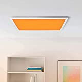 Lightbox LED Panel Aufbaupaneel 60x60cm - Dimmbare RGB Deckenlampe mit Fernbedienung & Memory-Funktion - Metall/Kunststoff Weiß