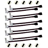 LITAELEK 10x RGB 5050 LED Schnellverbinder 4 polig Verbindungskabel Anschlusskabel LED Stripe Verbinder Adapter Eckverbinder für 10mm Breit RGB 5050 ...