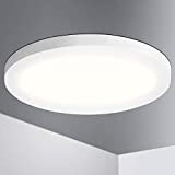 Lumare LED Deckenleuchte | 225mm Rund Weiß Extra Flache Moderne Deckenlampe 19mm | 230V, 18W, IP44 Spritzwassergeschützt, Superhelle 1400 Lumen ...