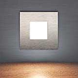 max K O M F O R T 6er SET LED Treppenbeleuchtung 230V warmweiß 0,5W eckig quadratisch Treppenleuchte Wand Einbauleuchte ...