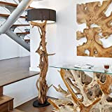 Möbel Bressmer - Bluma Stehlampe Teakholz - 100% Handarbeit aus nachhaltigem Holz - Sockel 30cm Höhe 180cm - Treibholz Lampe ...