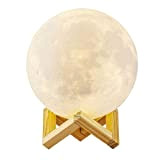 Mondlampe 3D Nachtlicht Dimmbar, ALED LIGHT 15CM LED Mond Lampe Touch Mondlicht Sternenhimmel Lampe Baby Mond Nachtlicht USB Aufladung Mondlampe ...