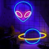 mreechan Neonlichter,Dekorative Wandleuchte/Schild, Neonlichter für Schlafzimmer, Spielzimmer, Bar und Party, Geschenkidee für Kinder (Planeten und Aliens)