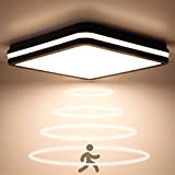OPPEARL 24W LED Deckenleuchte mit Bewegungsmelder, 2400LM LED Deckenlampe mit Bewegungssensor, IP54 Wasserfest Sensorlampe für Flur, Badezimmer, Keller, Diele, Garage, ...