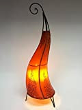 Orientalische Stehlampe Daya Orange 70cm Lederlampe Hennalampe Lampe | Marokkanische Große Stehlampen aus Metall, Lampenschirm aus Leder | Orientalische Dekoration ...
