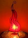 Orientalische Stehlampe Mogador Rot 60cm Lederlampe Hennalampe Lampe | Marokkanische Große Stehlampen aus Metall, Lampenschirm aus Leder | Orientalische Dekoration ...