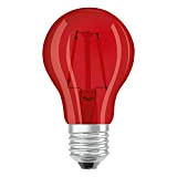 OSRAM Dekorative LED Lampe Décor mit E27 Sockel, Rot, 3000 K, 2,50 W, Ersatz für 15-W-Glühbirne, klar, LED STAR DECO ...