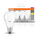 Osram LED Base Classic A Lampe, in Kolbenform mit E27-Sockel, nicht dimmbar, Ersetzt 60 Watt, Matt, Warmweiß - 2700 Kelvin, ...