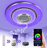 OTREN LED Deckenleuchte Dimmbar mit Bluetooth Lautsprecher,36W 3600LM Smart RGB Deckenlampe mit Farbwechsel, Wifi Lampe mit Fernbedienung und APP-Steuerung, Kompatibel ...