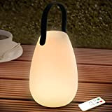 Outdoor Lampe LED Akku Tischleuchte Tragbare Kabellos Dimmbare Tischlampe mit 8 Farben Farbwechsel Gartenlampe perfekt für schlafzimmer wohnzimmer außen BBQ ...
