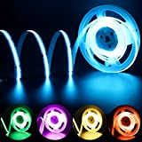 PAUTIX RGB COB LED Streifen 3m, 24V Farbwechselnde Lichtstreifen mit 840LEDs/M Multicolor flexible Bandlichter für TV,Schlafzimmer, Küche, Party DIY Dekoration(nur ...