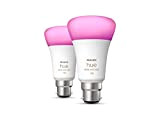 Philips Hue White & Colour Ambiance LED-Leuchtmittel, B22 Bajonettsockel, 1100 Lumen (entspricht 75 W) Funktioniert mit Alexa, Google Assistant und ...