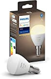Philips Hue White E14 LED-Tropfen Luster, Einzelpack, dimmbar, warmweißes Licht, steuerbar via App, kompatibel mit Amazon Alexa (Echo, Echo Dot)