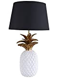 Pineapple Tischleuchte Ananas Gold Lampe Tischlampe Nachttischlampe schwarz weiss cw155 Palazzo Exklusiv