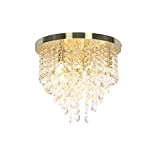 QAZQA - Art Deco Klassische Deckenleuchte I Deckenlampe I Lampe I Leuchte Gold I Messing I Messing 35 cm - ...