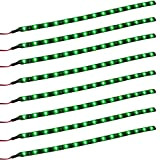 Qiorange 8 X 30cm 15 LED Wasserdicht LED Lichtleiste Balken SMD LED String LED Streifen Leiste 12V Grün