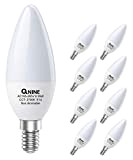 QNINE 8 Stück Glühbirne E14 LED Warmweiss, 6W ersetzt 40W Birne, 2700K E14 LED Kerze Lampe, 540 Lumen Leuchtmittel, Nicht ...